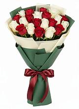 Букет Микс из красных и белых роз #REPLACE_PRED# Челюскинский