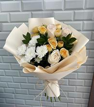 Букет цветов из:  Розы и Хризантемы в Челюскинский