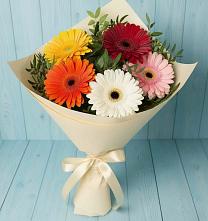 Букет цветов из:  Герберы в Челюскинский