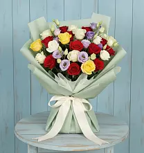 Букет цветов из:  Розы в Челюскинский