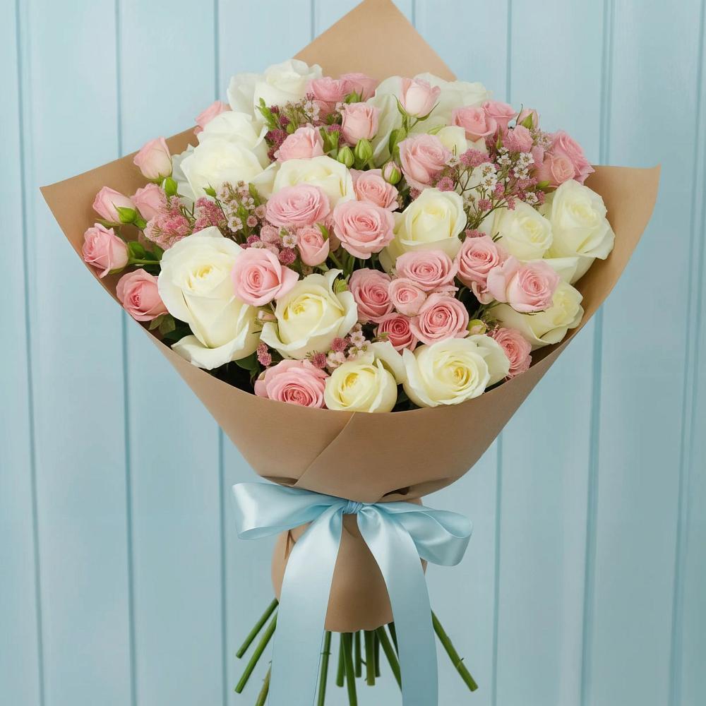 Букет цветов из: Розы в Челюскинский