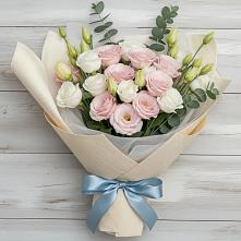 Букет цветов из:  Лизиантусы в Челюскинский