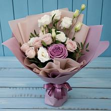 Букет цветов из:  Розы и Лизиантусы в Челюскинский