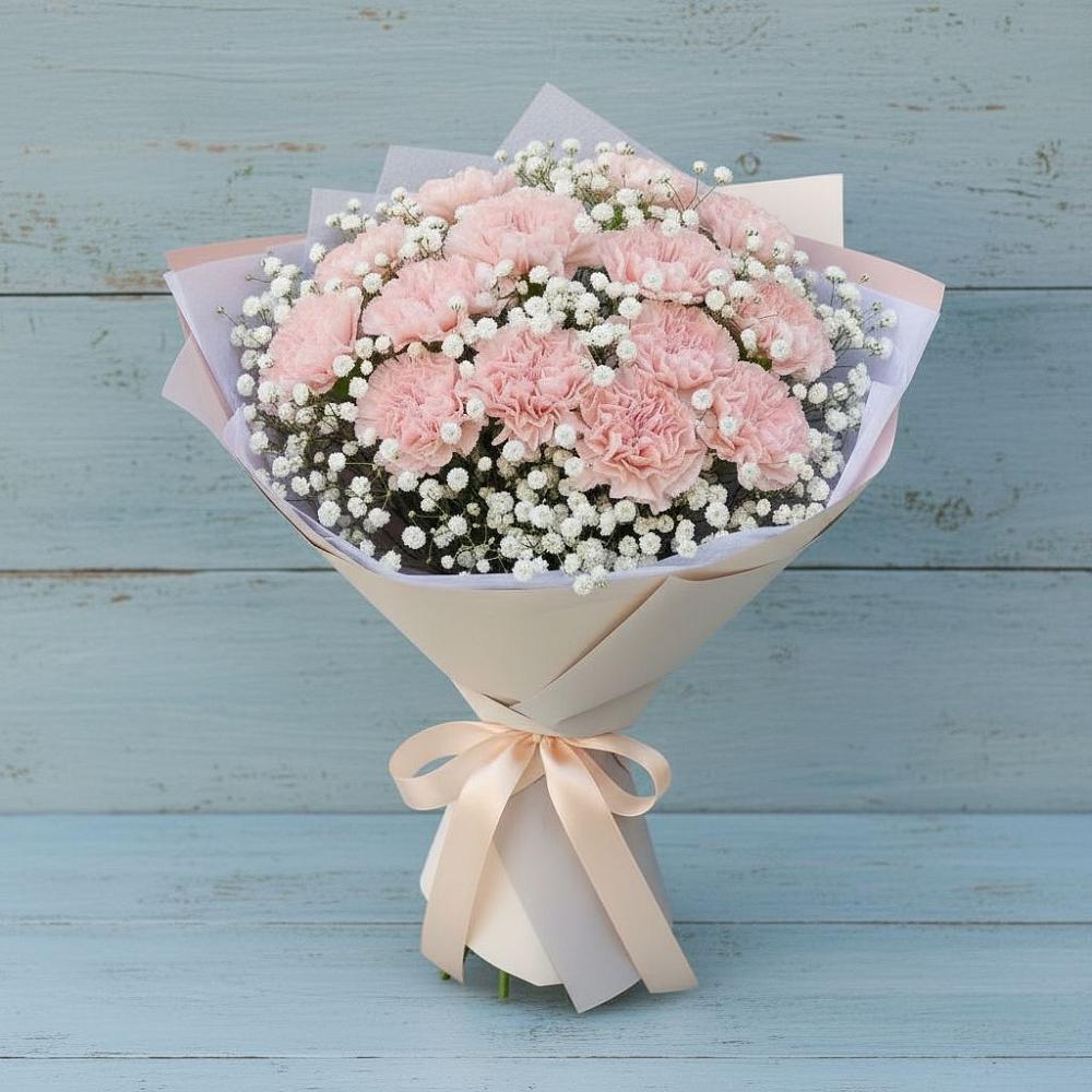 Букет цветов из: Гвоздики в Челюскинский