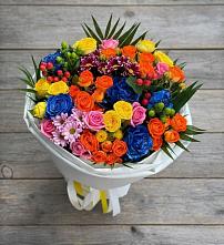 Букет цветов из:  Розы и Хризантемы в Челюскинский