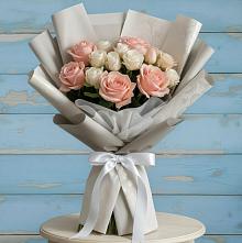 Букет цветов из:  Розы #REPLACE_PRED# Челюскинский