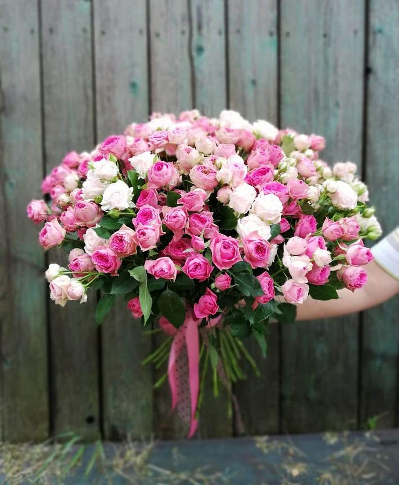 Букет Розовые кустовые розы Натали и Лав Лидия в Челюскинский