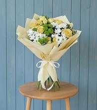 Букет цветов из:  Хризантемы и Розы #REPLACE_PRED# Челюскинский