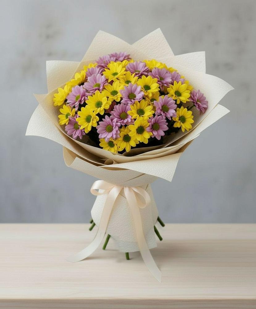 Букет цветов из: Хризантемы в Челюскинский